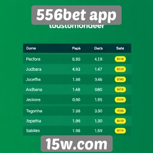 Comparativo de odds no 556bet app